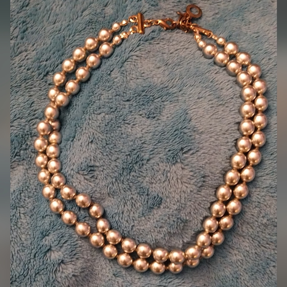 Elegant Gold  Pearl Necklace